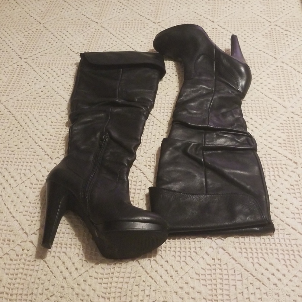 Jessica Simpson black OTK boot